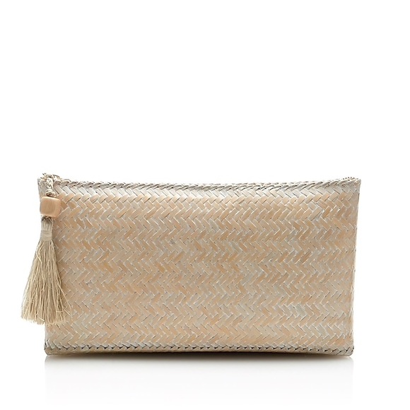 J. Crew Handbags - J.Crew  Bamboo Straw Clutch